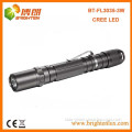 Factory Supply OEM New Bright 2AA cell Battery Operated Aluminum Metal 3watt Cree led Portable Torch with Clip